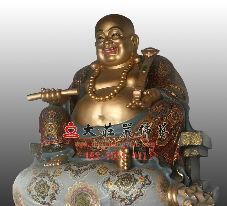 桓台华严寺弥勒佛彩绘贴金佛像 桓台华严寺弥勒佛彩绘贴金佛像